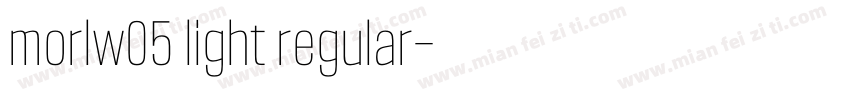 morlw05 light regular字体转换
